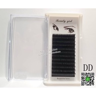 【0.15DD】Eyelash Extension DD Curl Single Size  (1) Box