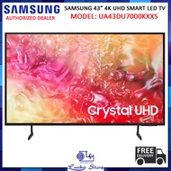 (BULKY) SAMSUNG UA43DU7000KXXS 43" 4K CRYSTAL UHD SMART LED TV WITH PURCOLOUR TECHNOLOGY, SMARTHUB, 
