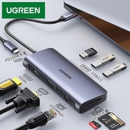 綠聯 - 9 in 1 Type-C [HDMI+VGA+RJ45+SD+Mirco SD+USB3.0]USB-C HUB 擴展器 分插器（平行進口）