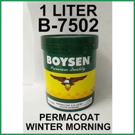 ∪ ☾ ∩ BOYSEN B-7502 PERMACOAT SEMI GLOSS LATEX WINTER MORNING 1 LITER ----------------- 1 LITER B75
