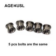 AGEKUSL Bike Crankset Bolts Single Chainring Titanium For Fnhon Java Dahon Folding Bicycle 5 Pcs