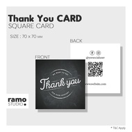 7x7 cm Thank You Card \ Loyalty Card \ Full Color Custom Design Print