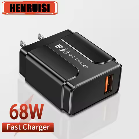 USB Charger 68W Fast Charging QC3.0 Mobile Phone Charger For iPhone 14 Pro Huawei P60 Samsung Xiaomi