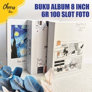 6R Album Book 100 Slots Collbook/ for Photos 16 x 22.5 cm Large 8 Inch Photo Holder/ Photo Album