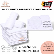 12PCS Baby Cloth Diaper Birdseye Cotton Lampin BABY ORDINARY WHITE LAMPIN BIRDS EYE/Cloth Diaper (10