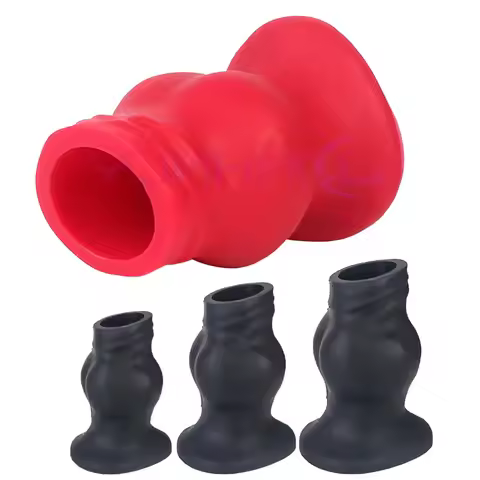 Hollow anal plug 85-105mm Silicone huge Butt plug Anus Dilator Tunnel Expansion Enema Prostate Massa