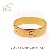 VINDYMY 916/22K CINCIN CARTIER / CINCIN BELAH ROTAN