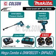 COLSON MAKITA Mega Combo 4 18V Cordless DHW180Z01 Pressure Washer+DHP482Z Hammer Drill Valid Untill 