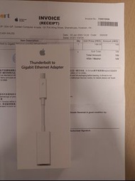 Apple thunderbolt to gigabit Ethernet adapter