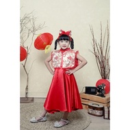 Princessa Flami Satin Dress CNY Imlek Red I3656