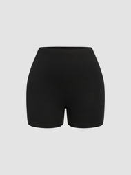 Cider Solid Knitted Mini Bike Shorts