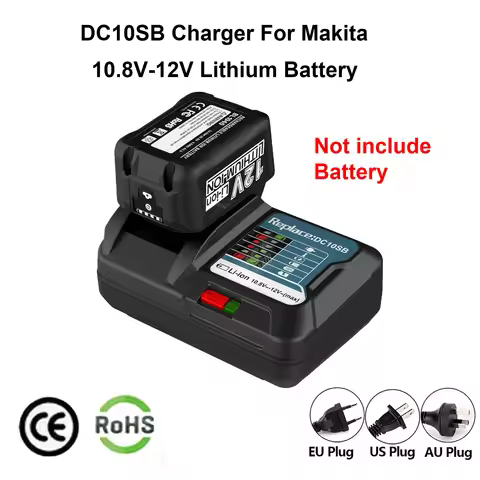 DC10SB Replacement Charger for Makita 10.8V~12V DC10WC BL1015 BL1016 BL1021B BL1041B