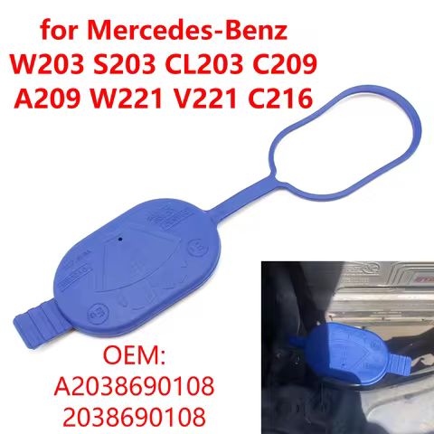 A2038690108 Car Windshield Washer Fluid Reservoir Cap Lid for Mercedes-Benz W203 S203 CL203 C209 A20