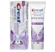 [TUÝP 130G] Kem Đánh Răng Crest 3D White BRILLIANCE Vibrant Peppermint LARGE SIZE 130G - Hàng Mỹ