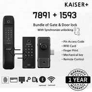 FREE GIFT Remote + Wifi Box + Wifi Remote [ Sync M-1593GNK +H7891 or H7690 Digital door lockㅣmade in koreaㅣDigital lock bundleㅣDigital gate lock