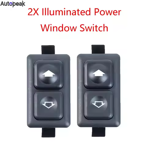 2Pcs 5Pin Illuminated Power Window Switch Button Black For BMW E23 E24 E28 E30 L6 M5 316 316i 318i 3
