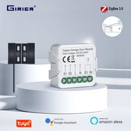 GIRIER Tuya ZigBee Smart Garage Door Opener Smart Home Garage Door Switch Module Supports APP Voice 