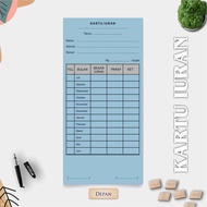 KARTU IURAN KARTU IURAN WARGA KARTU IURAN BULANAN ISI 50PCS