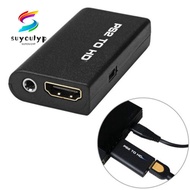 SUYOUMY Converter, Game to HDMI HD Cable Adapter, Portable PS2 to HDMI 3.5mm Audio Output 480i/480p/