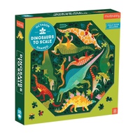 Mudpuppy-Octagon Shaped Puzzle 8-Sided Jigsaw Dinosaurs Pattern