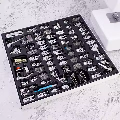 Sewing Machine Presser Foot Kit Compatible with Brother Babylock Singer Janome Elna Toyota Sewing Ac