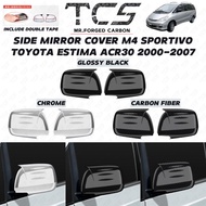 TCS TOYOTA ESTIMA ACR30 2003-2007 CAR SIDE MIRROR COVER M4 SPORTIVO DESIGN GARNISH ACCESSORIES