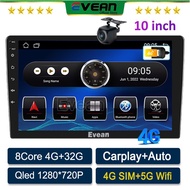 [4+32GB 4G SIM]Evean 2Din 4G SIM Car Android Player With Wireless Carplay And Android Auto Multimedi