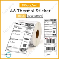 【Roll 350pcs】A6 Thermal Sticker 100*150mm / AWB / Shipping Label / Air Waybill / Consignment Note