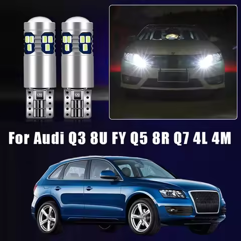 For Audi Q3 8U FY Q5 8R Q7 4L 4M 2pcs T10 W5W LED Bulbs Car Position Parking Width Light Accessories