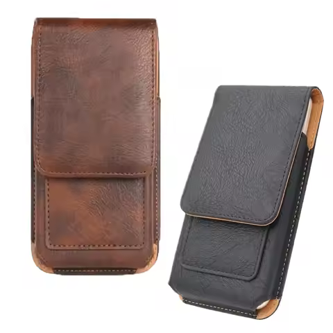 Case Leather Phone Pouch For vivo X300 Pro X200 Ultra Universal 360° Belt Clip Waist Bag Phone Cover