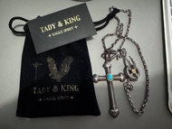 TADY & KING 金繩松石十字架 銀器