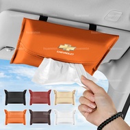 Chevrolet Car Organizer Accessories Car Tissue Box/Holder Towel Sets Car Sun Visor PU Leather Tissue