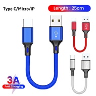 25CM Short Cable USB Micro Type C Cable Fast Charging Data Cable For Xiaomi Samsung USB A To Micro U