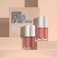 ANAS Lip Set 4 in 1 (2 ANAS Velvet Matte Liquid Lipstick & 2 ANAS Super Shine Lip Gloss)