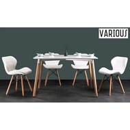 (READY STOCK) Eames Dining Table and eames LEATHER CHAIR 120X60CM / Meja Makan / Study Table / Dinin