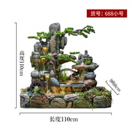 S/💲Hougu Decorated Home Chinese-Style Idyllic Rockery Waterfall Welcoming Pine Water System Landscape Entrance Garden Of