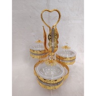 GOLD CANISTER/BEKAS KUIH RAYA EMAS/BEKAS HIDANGAN MAKANAN/BEKAS LAUK PAUK/DESSERT TRAY/BEKAS HIDANGA