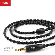 TRN 6 Core Cable Wire High Purity Oxygen-free Copper Braided IEM 2Pin MMCX