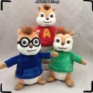 20cm 20th Century Movie Alvin and the Chipmunks Alvin Theodore Simon Plush Toys Doll Soft Stuffed Pi