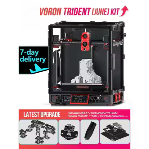 Voron Trident June CNC Metal 4AWD CoreXY DIY 3D Printer Full Kit High Speed Printing Complete Compon
