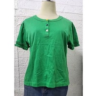 120 T-Shirt Shirt 0812 2nd Hand Floral Pattern zara Brand Size M Chest 38" Green YSL 36" Length 22"