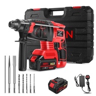XTITAN Heavy Duty Impact Drill 988VF 12.0Ah Cordless Rotary Hammer Drill 1/2 Battery Electric Drill Can ​Drill Concrete Rock Brick Wall Drilling Drill