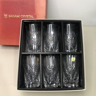 日本Kagami江户切水晶杯 六個
