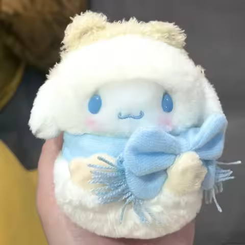 Sanrio China Exclusive Snowman Series Hello Kitty My Melody Cinnamoroll Kuromi Piano Cute Plush Bag 