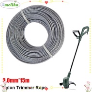 MOLIHA 1Roll Trimmer Wire Rope, 3.0mm*15m Spiral Trimmer Line,  Mowing Nylon Grass Trimmer Rope Brus