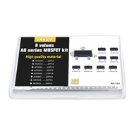 8Values 160Pcs AO3400 AO3401 AO3402 AO3404 AO3406 AO3407 AO3413 AO3415 Transistor Kesan Medan MOS Po