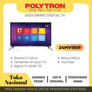[Cianjur] Polytron LED Smart TV 24 Inch PLD 24MV1859 / Digital Youtube Mola
