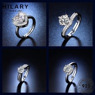 HILARY JEWELRY Women 925 Diamond Moissanite Cincin Silver Original Ring Perempuan Adjustable Fashion M137