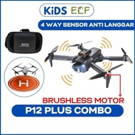 Drone P12 Dual Camera Dron mini drone with camera anti langgar rc drone mini dron deron murah gila m