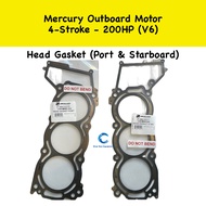 Original Cylinder Head Gasket Mercury 200HP / 225HP V6 Outboard Motor - 8M0142270 / 8M0142271